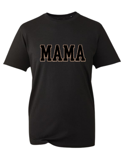 "Mama" Varsity Print Unisex Organic T-Shirt