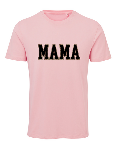 "Mama" Varsity Print Unisex Organic T-Shirt