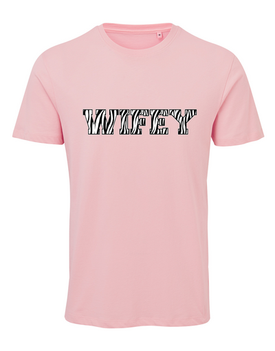 "Wifey" Varsity Print Unisex Organic T-Shirt