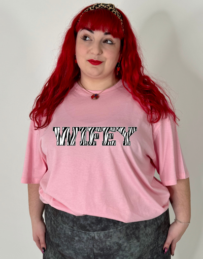 "Wifey" Varsity Print Unisex Organic T-Shirt