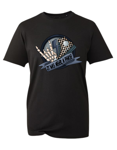 Black "It Was Never A Phase" Unisex Organic T-Shirt