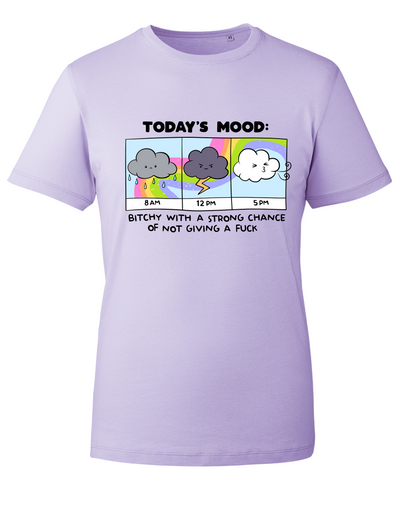 Lilac "Todays Mood" Unisex Organic T-Shirt