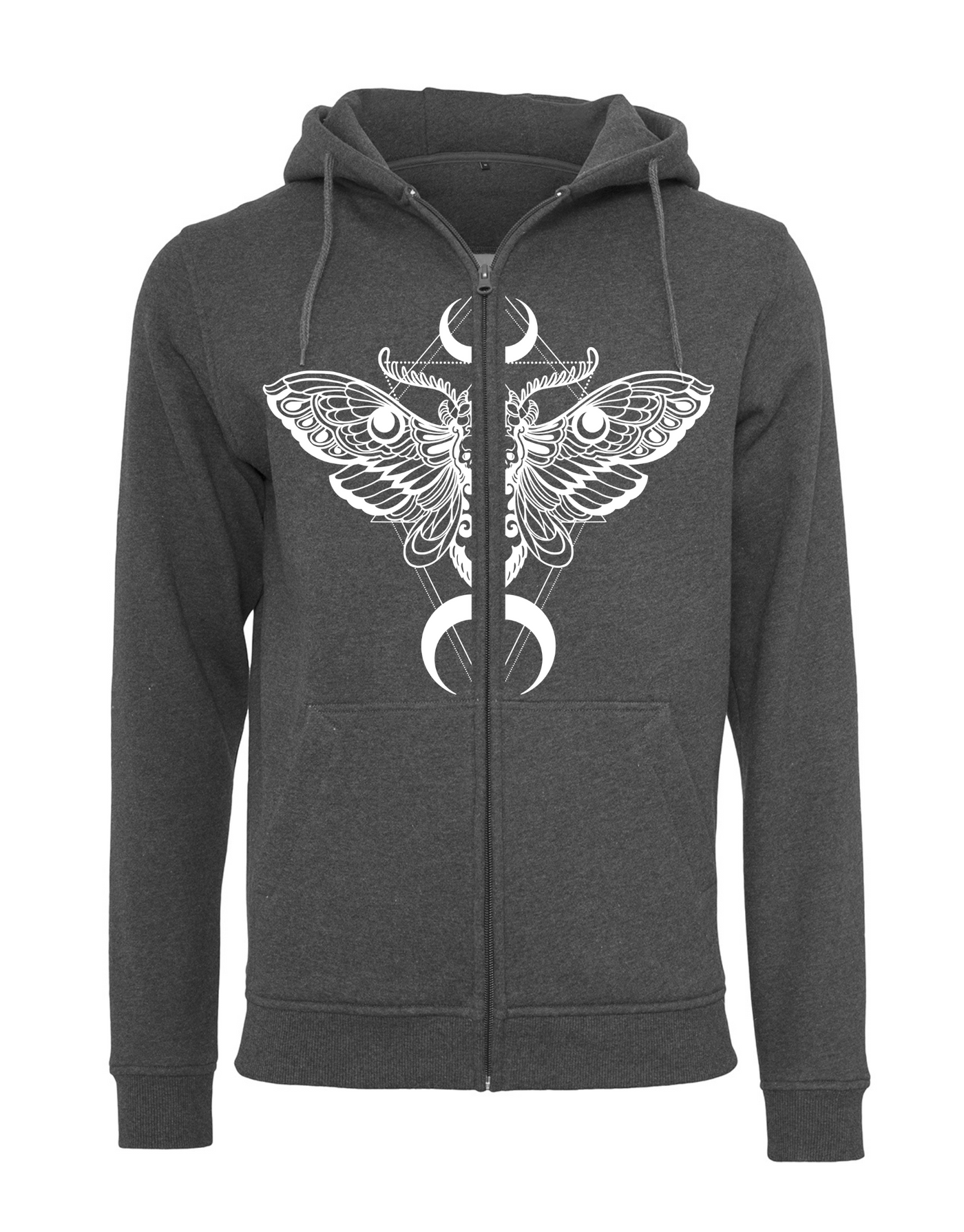 Charcoal Death Moth Unisex Zoodie