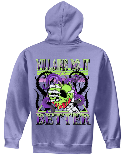 "Villains Do It Better" F&B Sleeve Print Standard Unisex Hoodie