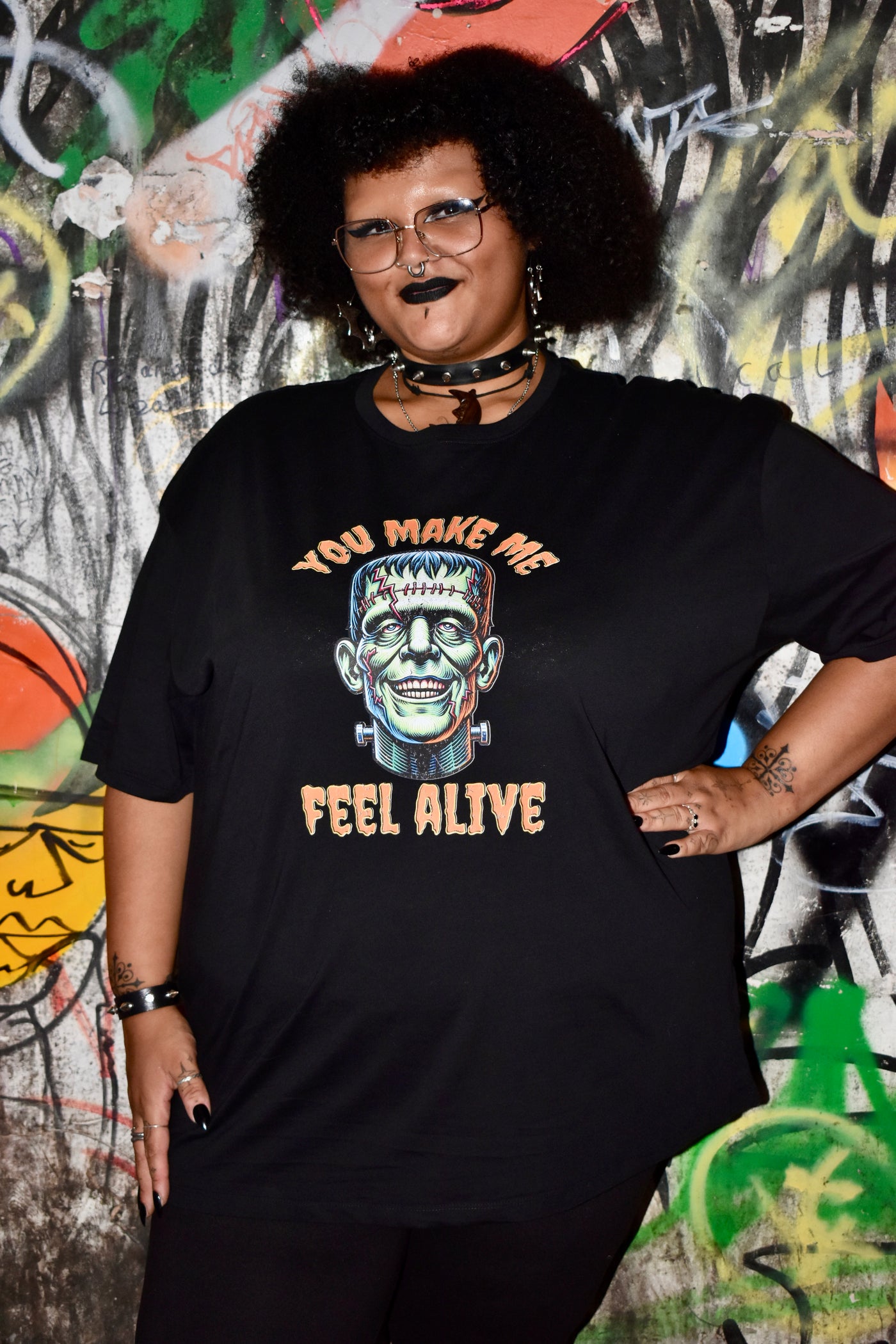 Black "You Make Me Feel Alive" Unisex Organic T-Shirt