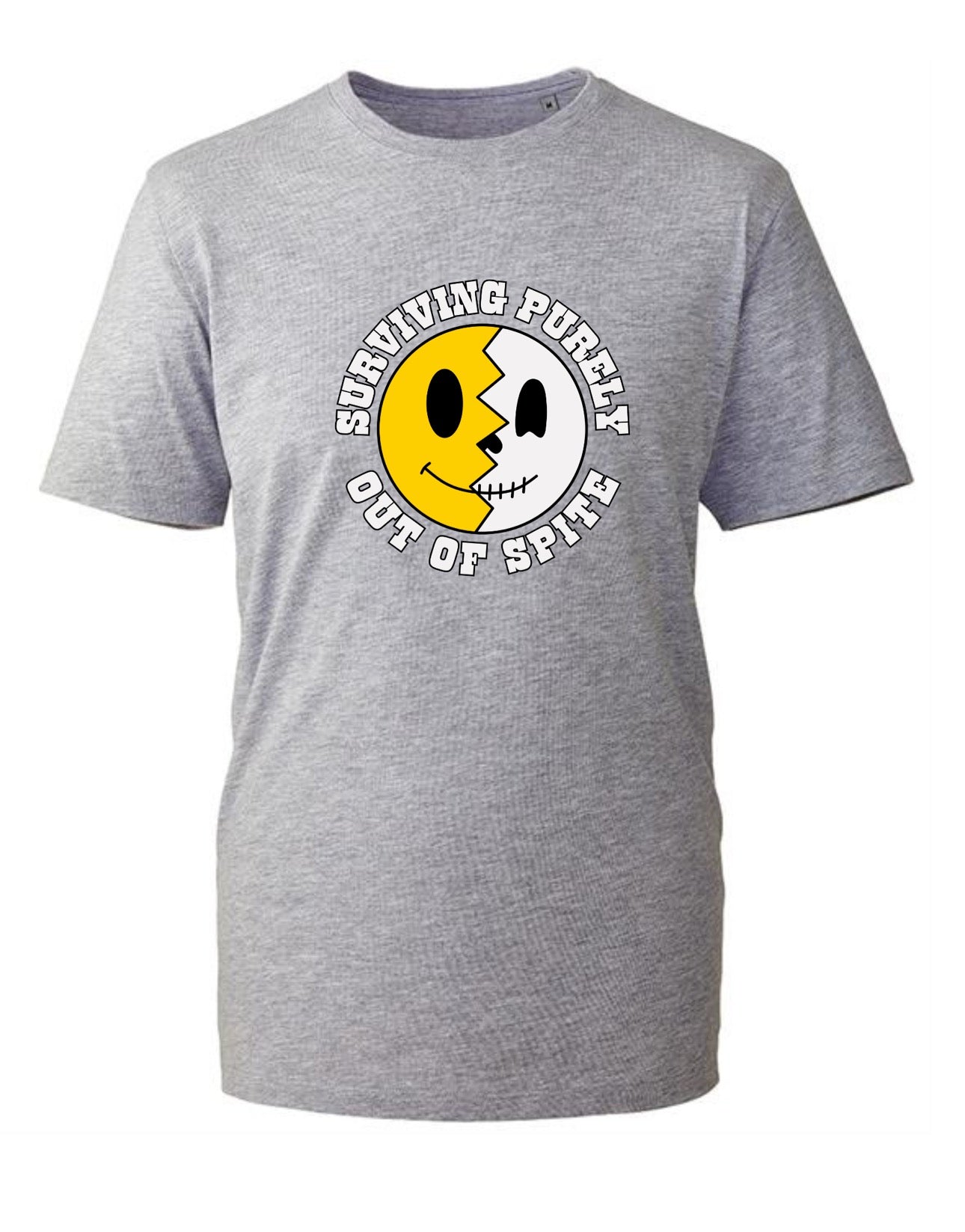 Light Grey "Surviving Purely Out Of Spite" Unisex Organic T-Shirt