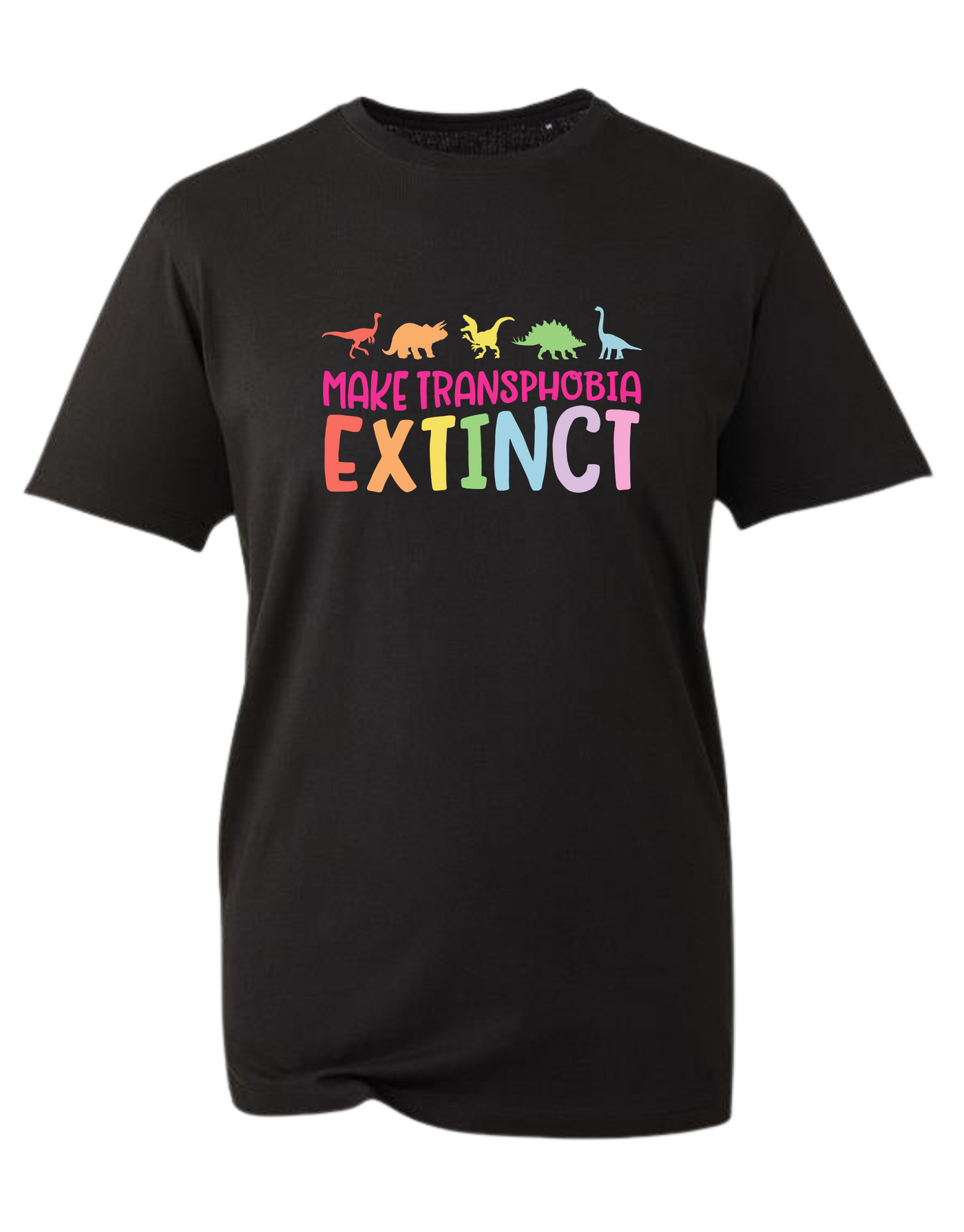 Black "Make Transphobia Extinct" Unisex Organic T-Shirt