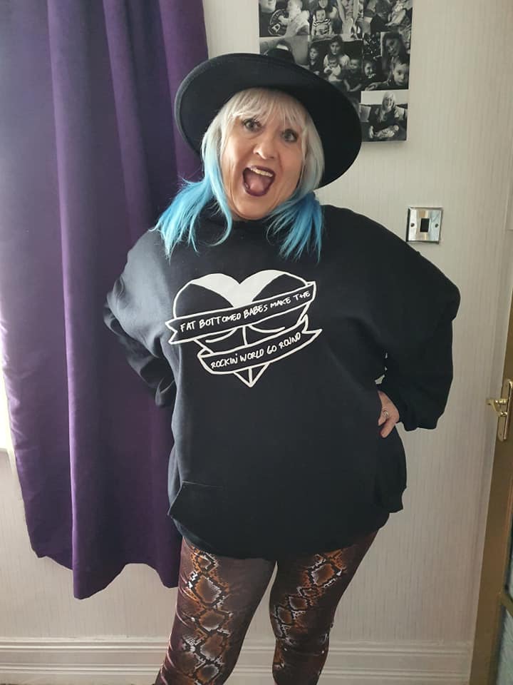 Black "Fat Bottomed Babes"  Oversized Longline Hoodie