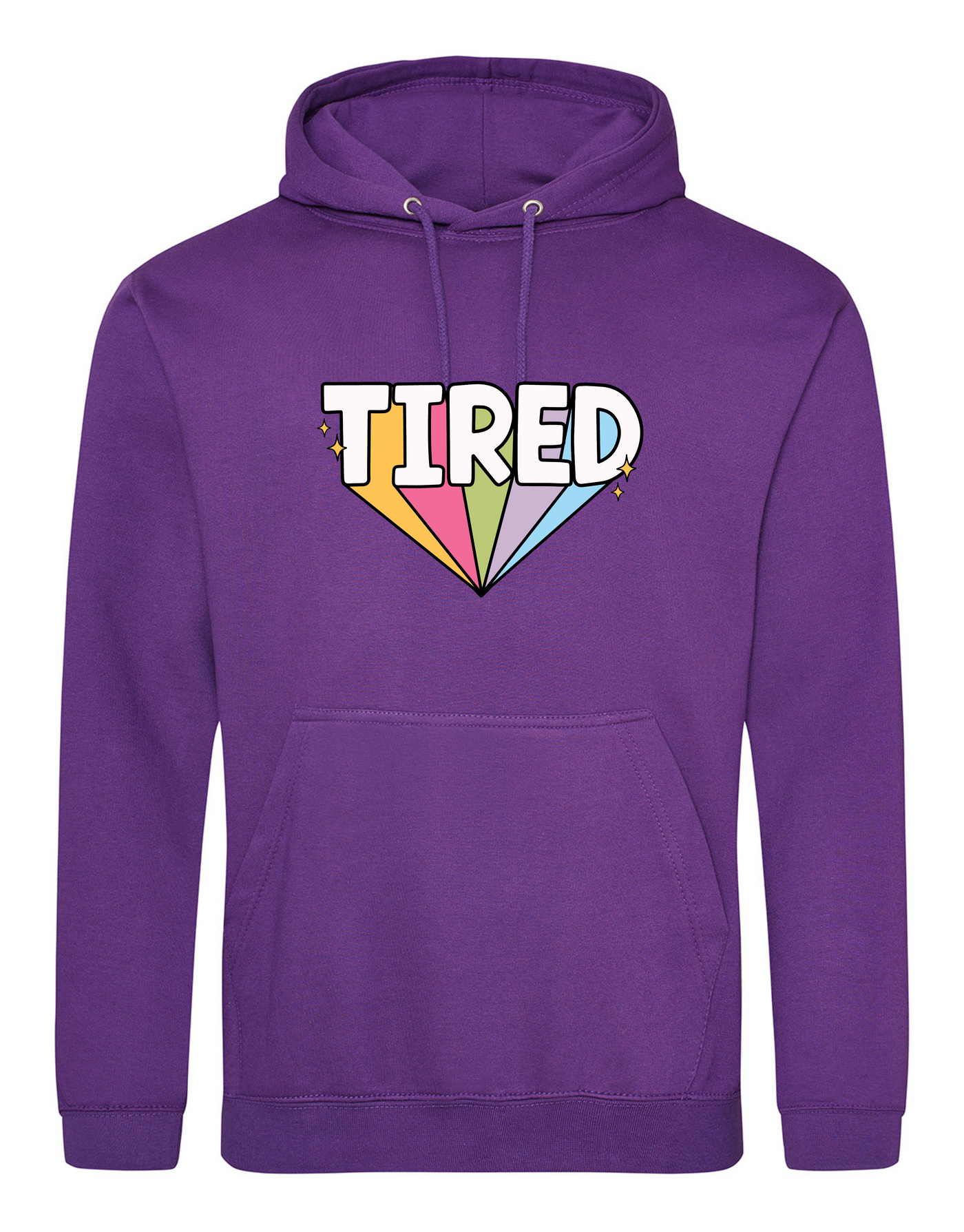 Purple "Tired" Standard Hoodie