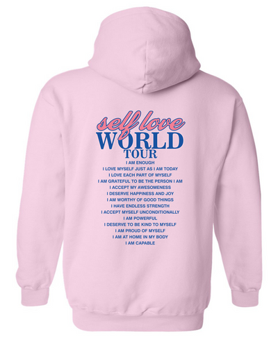 Light Pink "Self Love Tour" Front & Back Printed Standard Hoodie