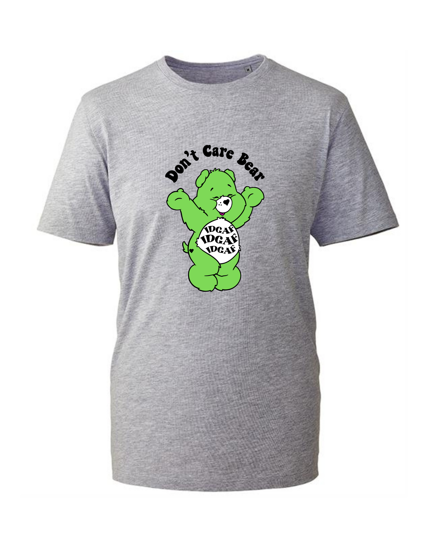 Light Grey "Don't Care Bear" Unisex Organic T-Shirt