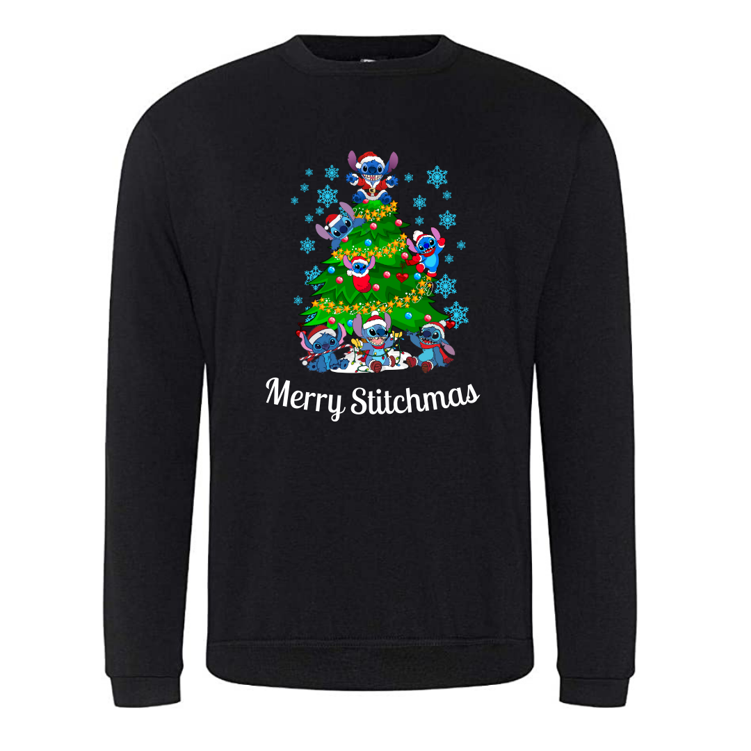 Black "Merry Stitchmas" Unisex Sweatshirt