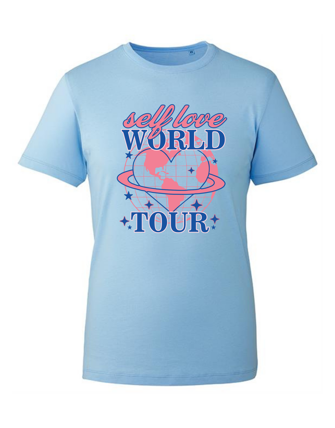Light Blue "Self Love Tour" Unisex Organic T-Shirt