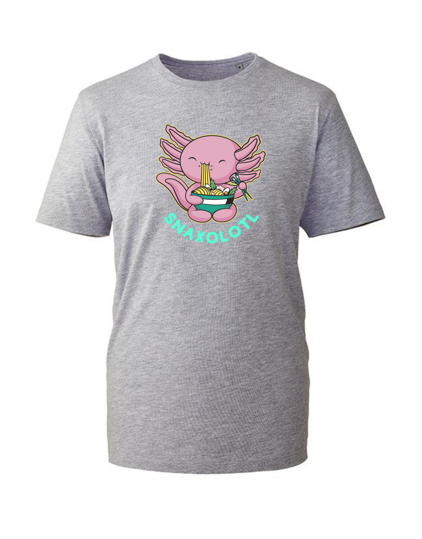 Light Grey "Snaxolotl" Unisex Organic T-Shirt