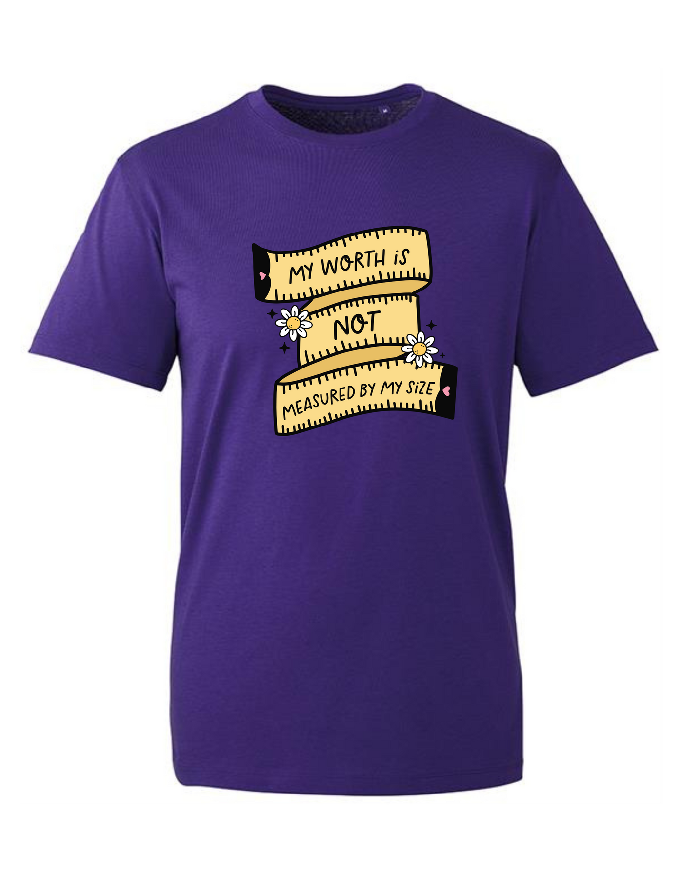 Purple "My Worth" Unisex Organic T-Shirt