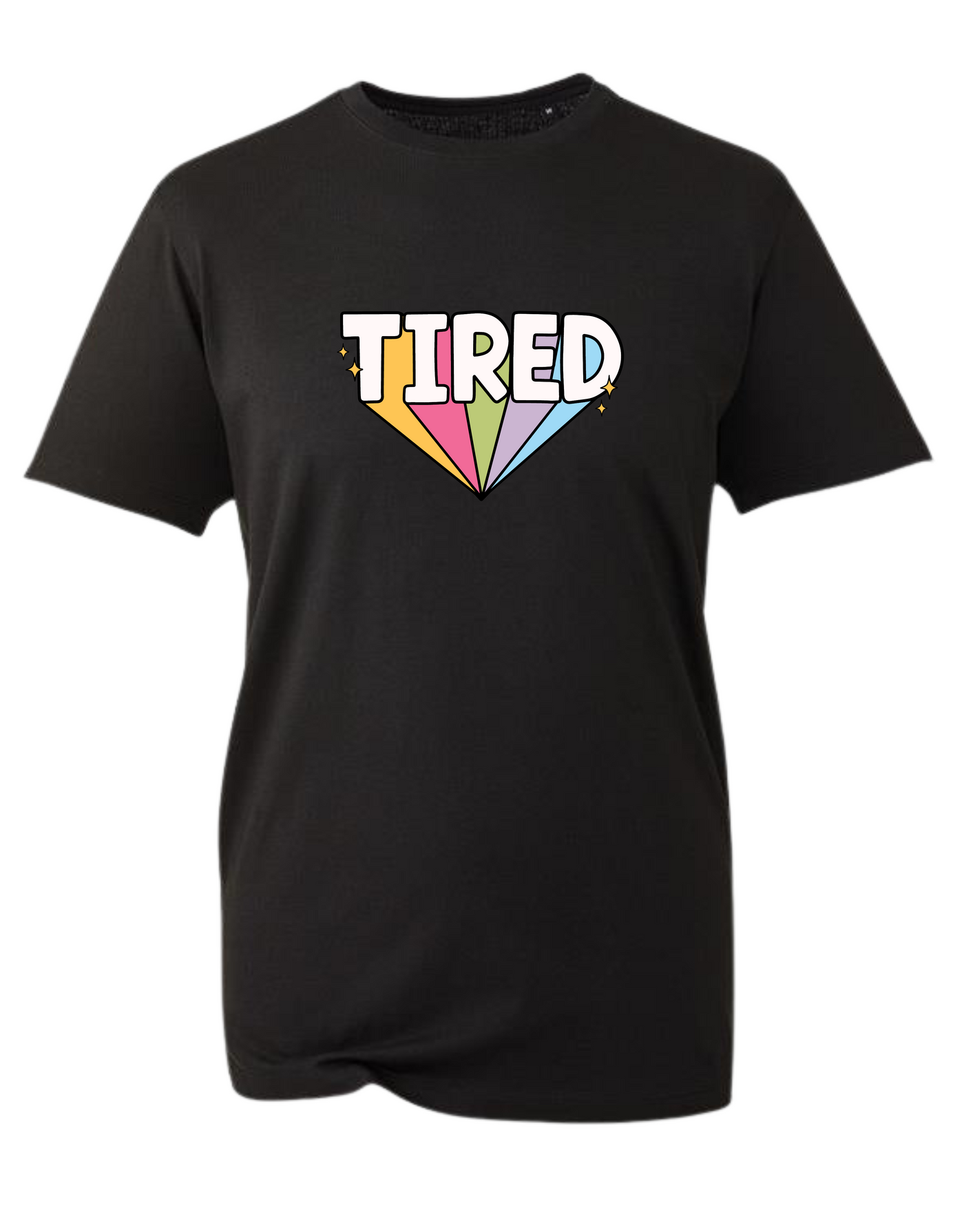 Black "Tired" Unisex Organic T-Shirt