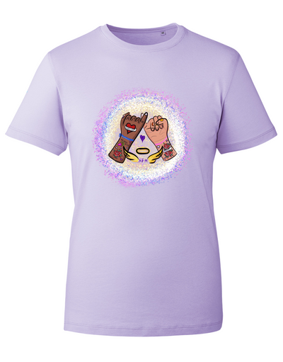 Charity Lilac "Ask For Ariel" Unisex Organic T-Shirt