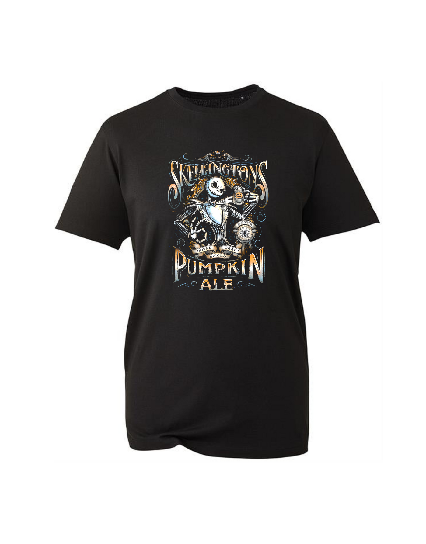 "Skellington's Pumpkin Ale" Unisex Organic T-Shirt