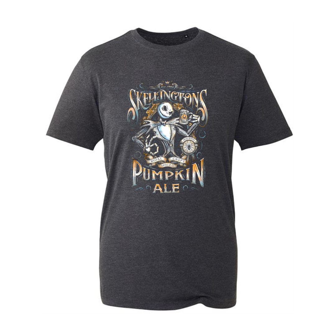 "Skellington's Pumpkin Ale" Unisex Organic T-Shirt