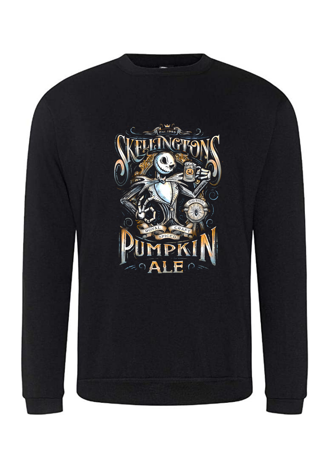 Black "Skellington Pumpkin Ale" Unisex Sweatshirt