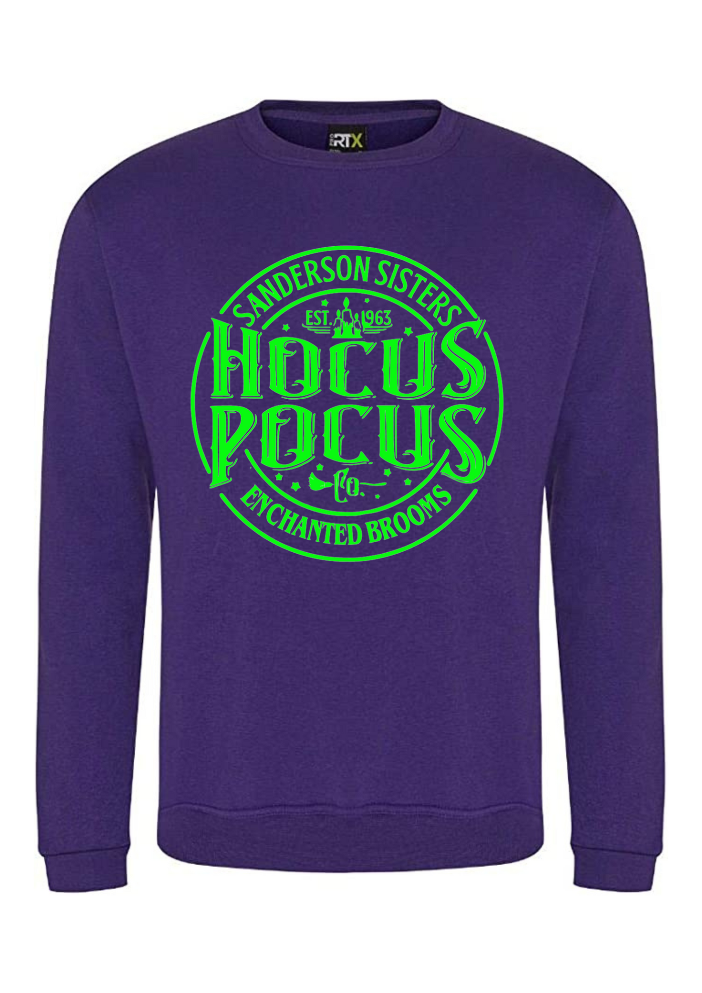 Purple "Hocus Pocus Enchanted Brooms" Unisex Sweatshirt