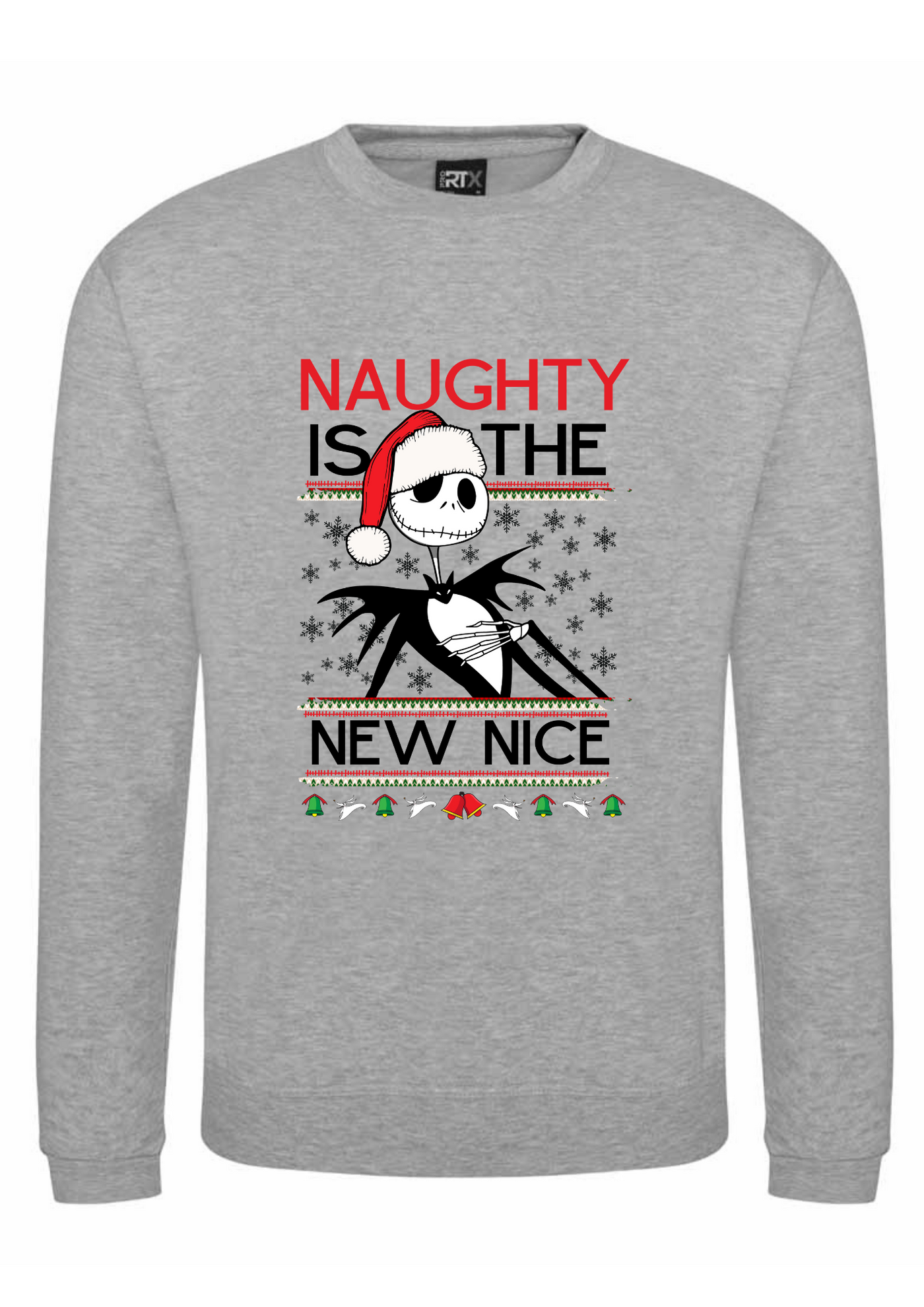 Light Grey "Naughty Is The New Nice" Unisex Sweatshirt