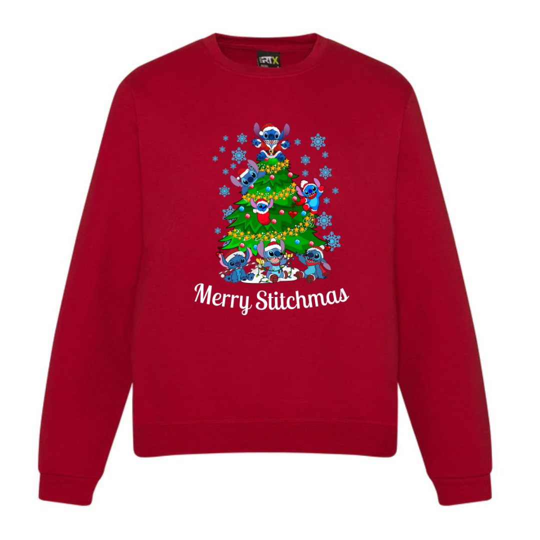 Red "Merry Stitchmas" Unisex Sweatshirt