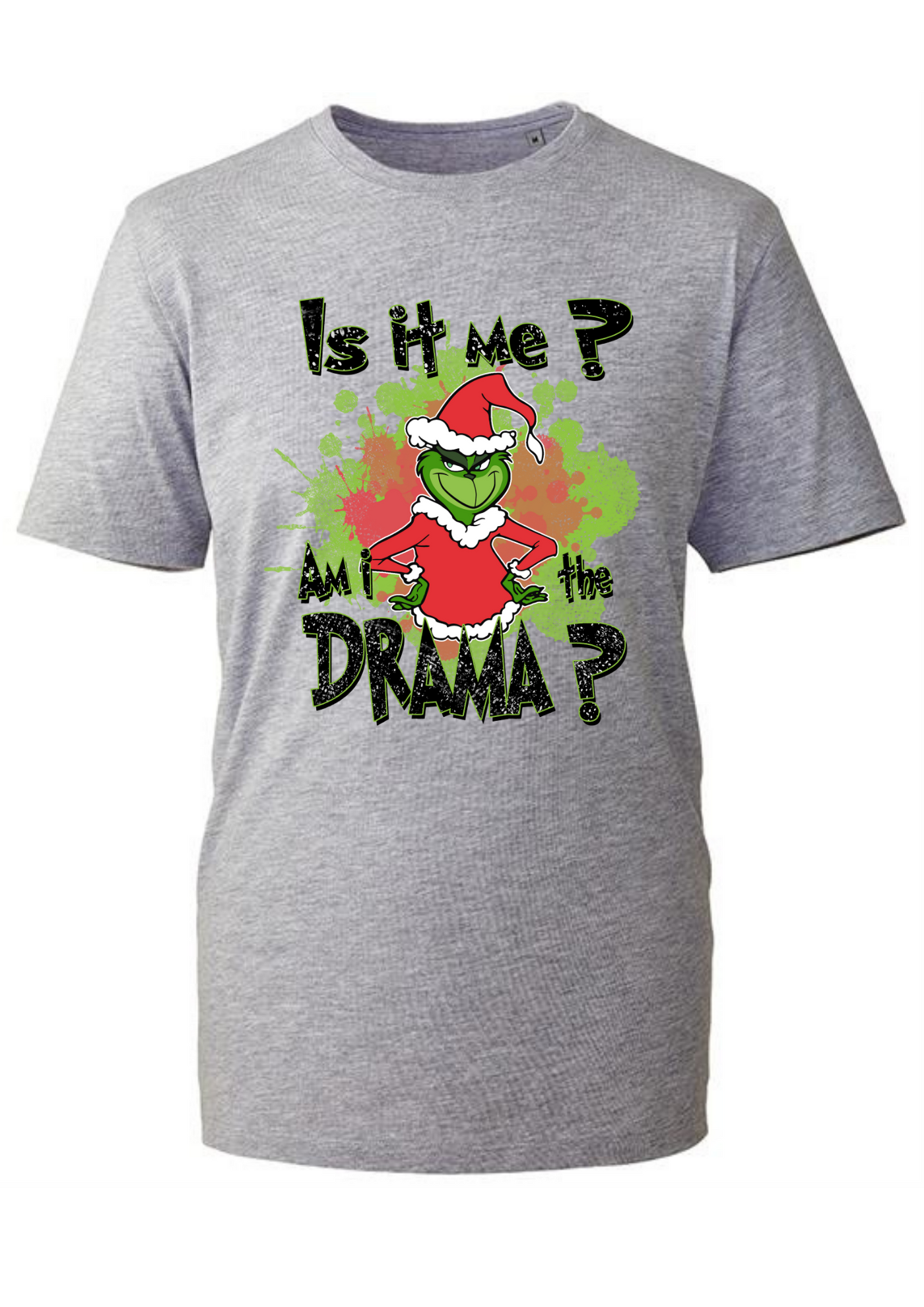 Light Grey "Am I The Drama" Unisex Organic T-Shirt