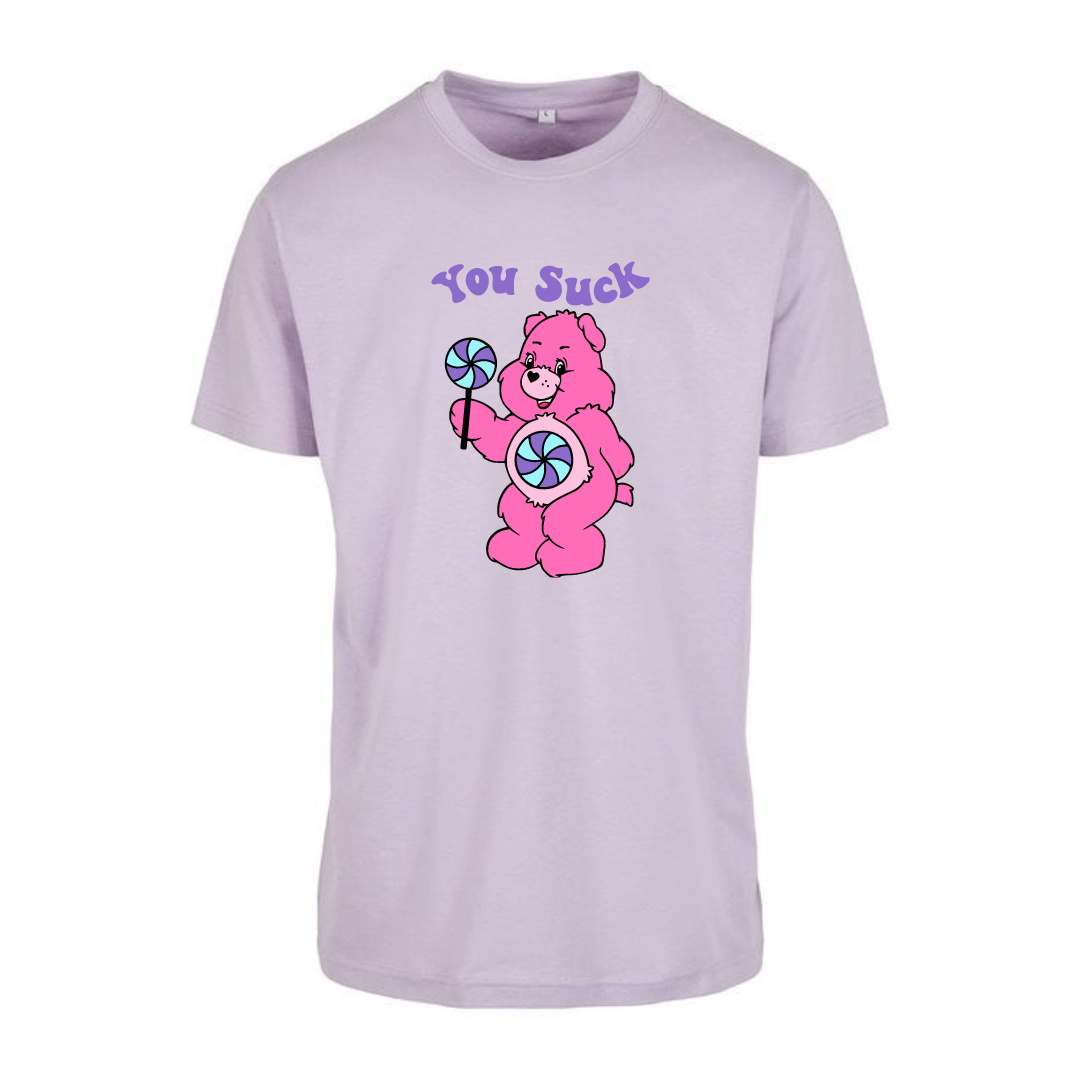 Lilac "You Suck" Bear Unisex T-Shirt