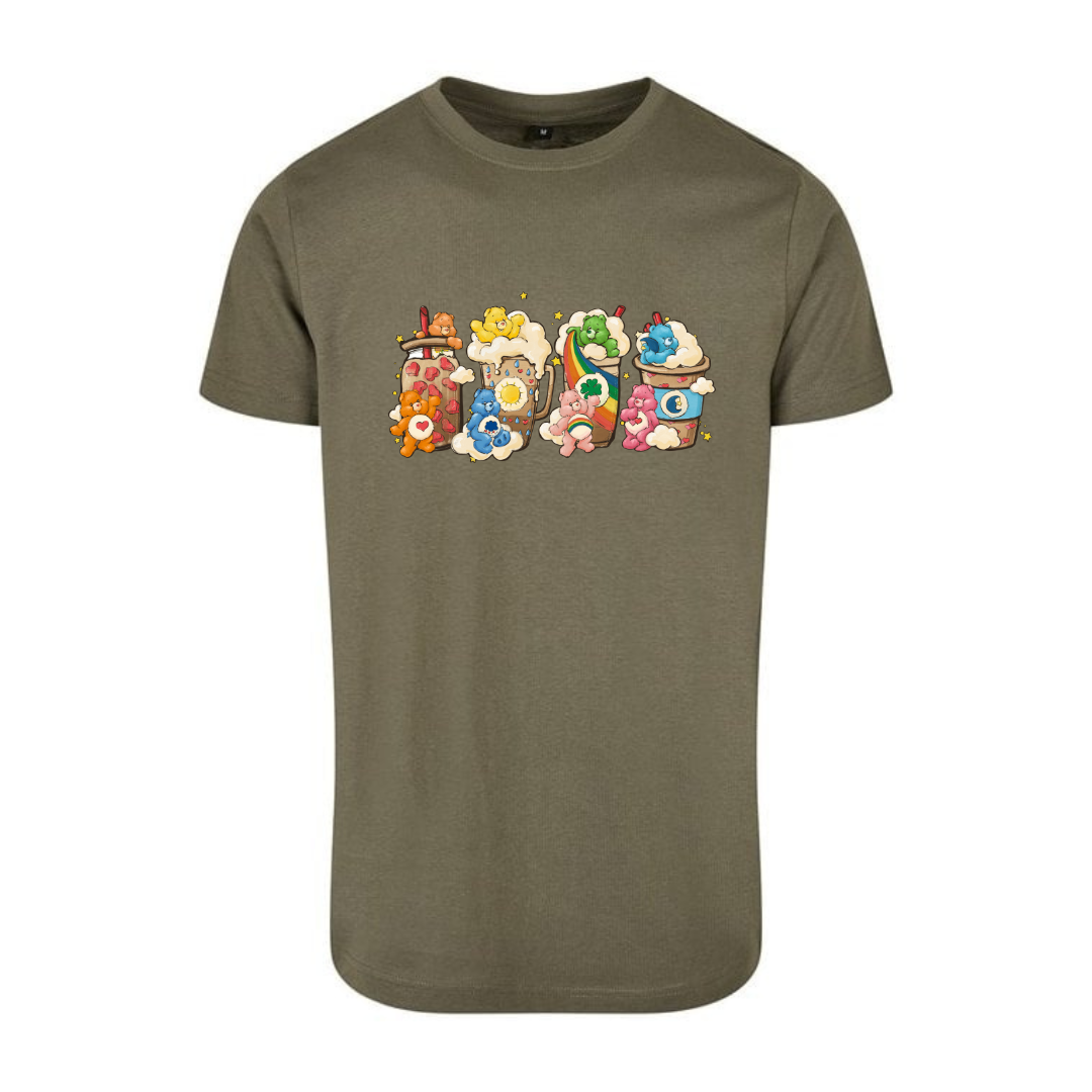 Khaki "Bear Beverages" Unisex Organic T-Shirt