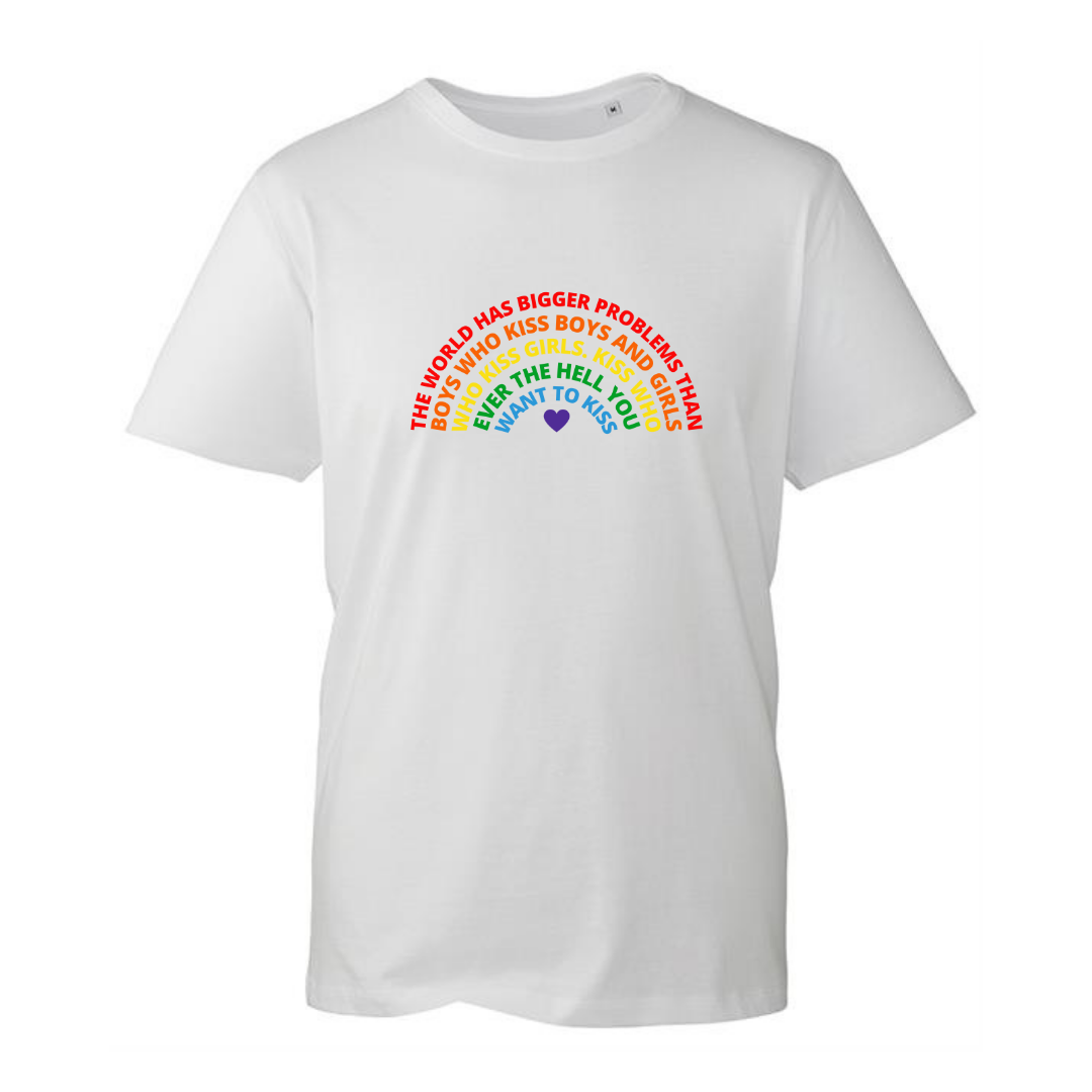 "Bigger Problems" Rainbow Unisex Organic T-Shirt