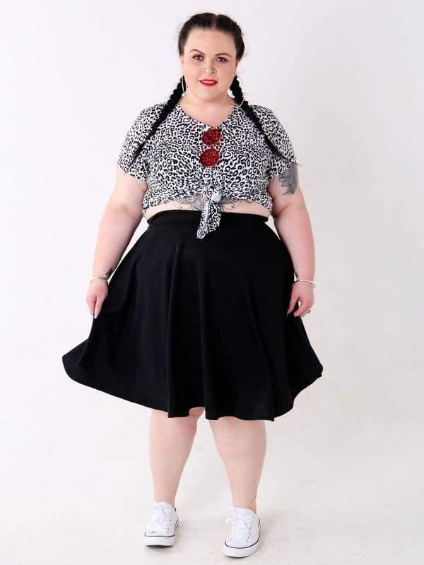 Black Fit & Flare Skater Skirt – Topsy Curvy Ltd