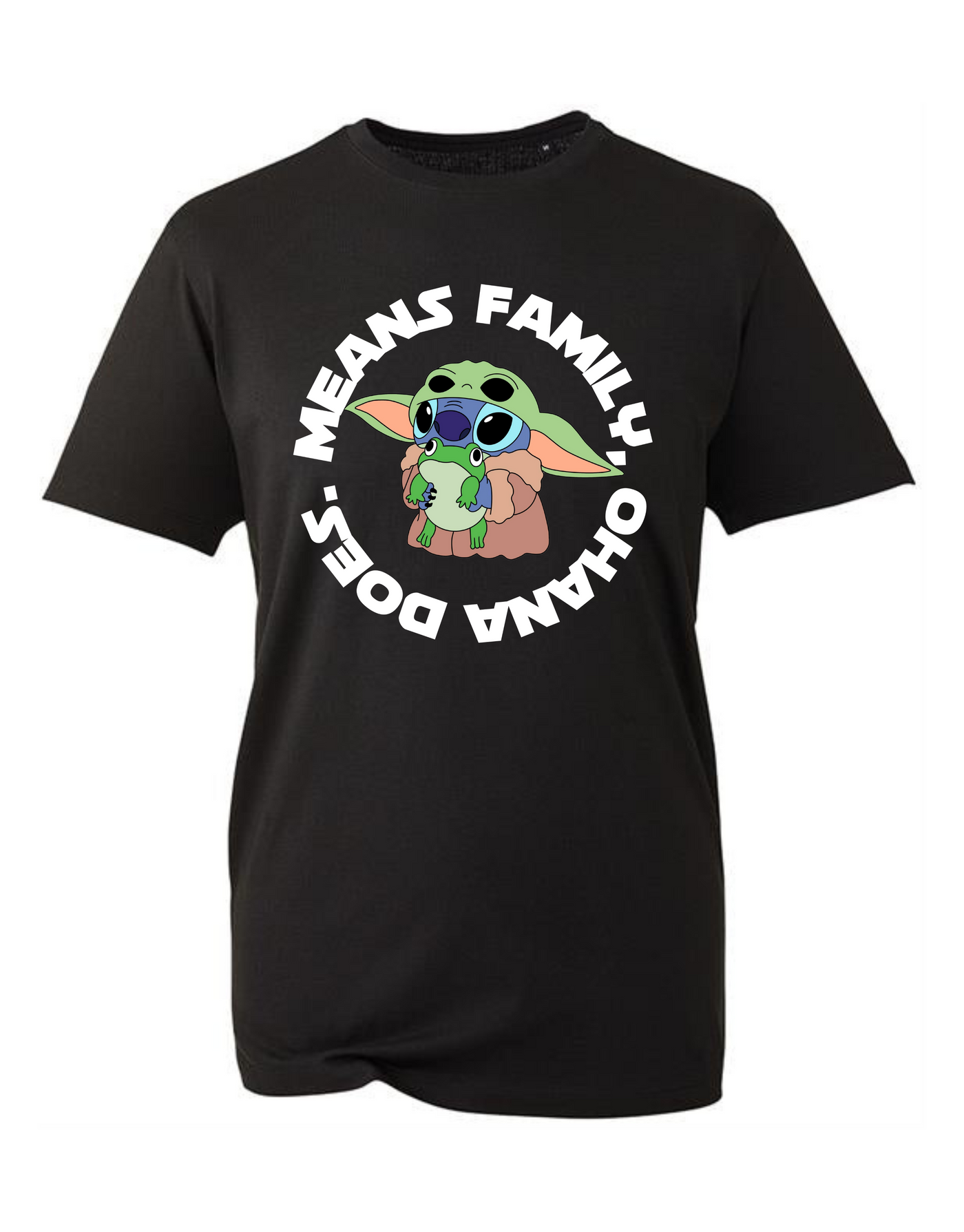 Stitch & Yoda "Means Family" Organic T-Shirt