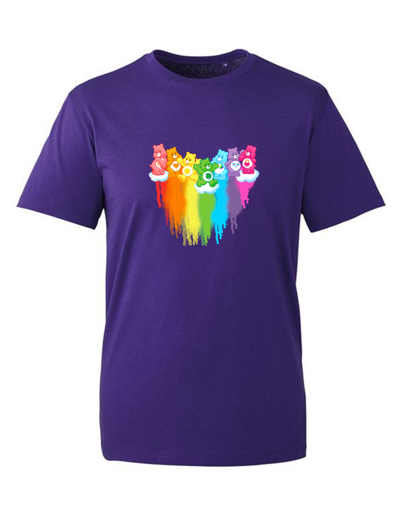 Purple Rainbow Bears Unisex Organic T-Shirt