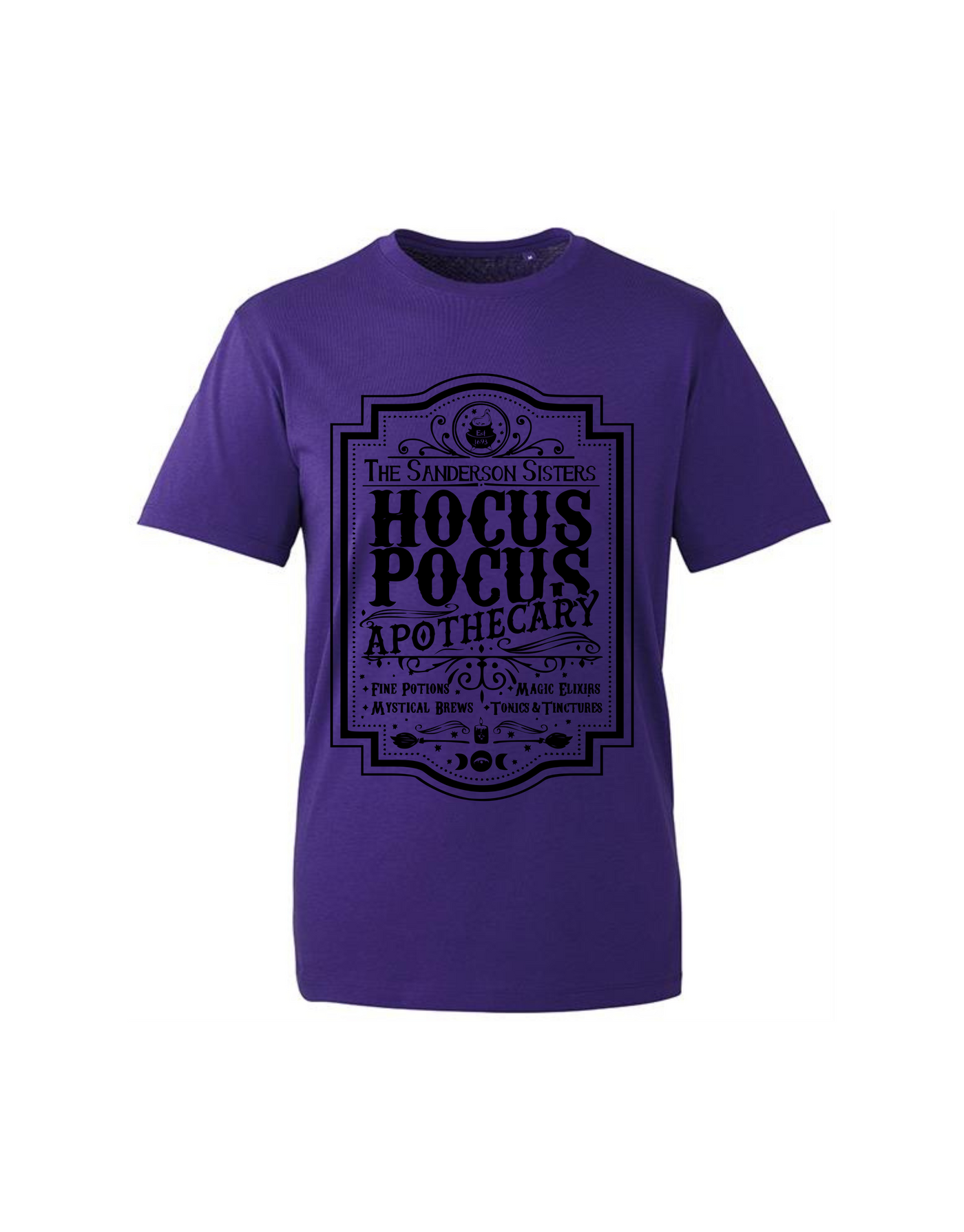 Purple "Hocus Pocus Apothecary” Unisex Slogan T-Shirt
