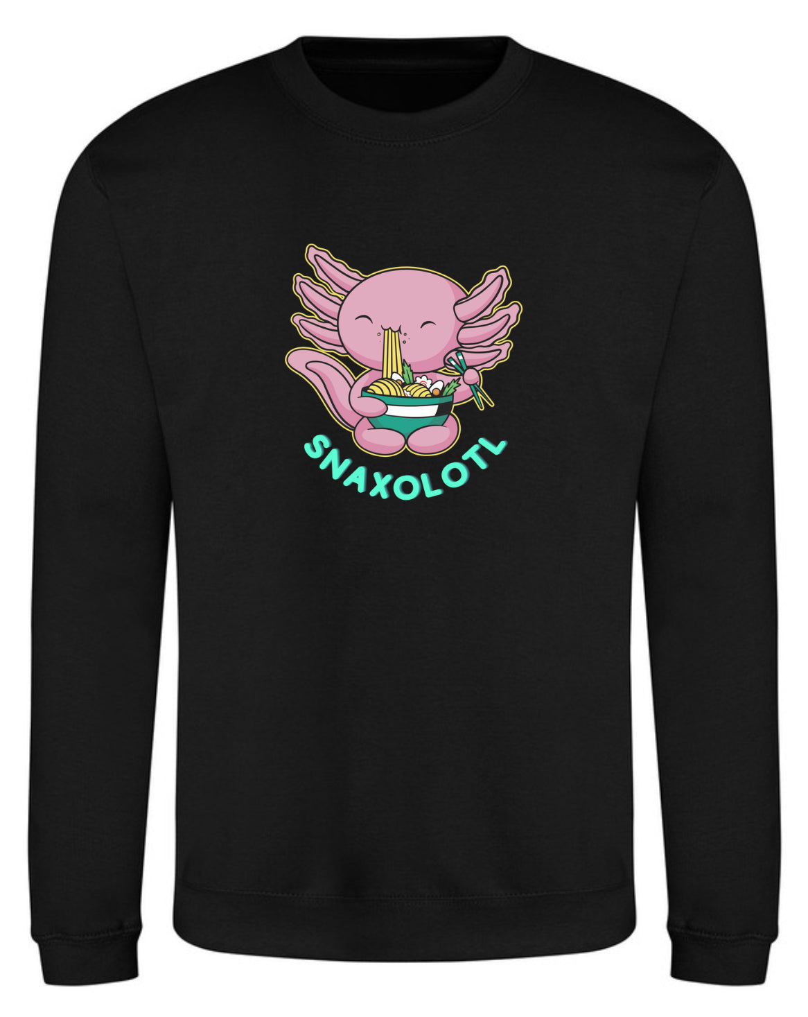Black "Snaxolotl" Unisex Sweatshirt