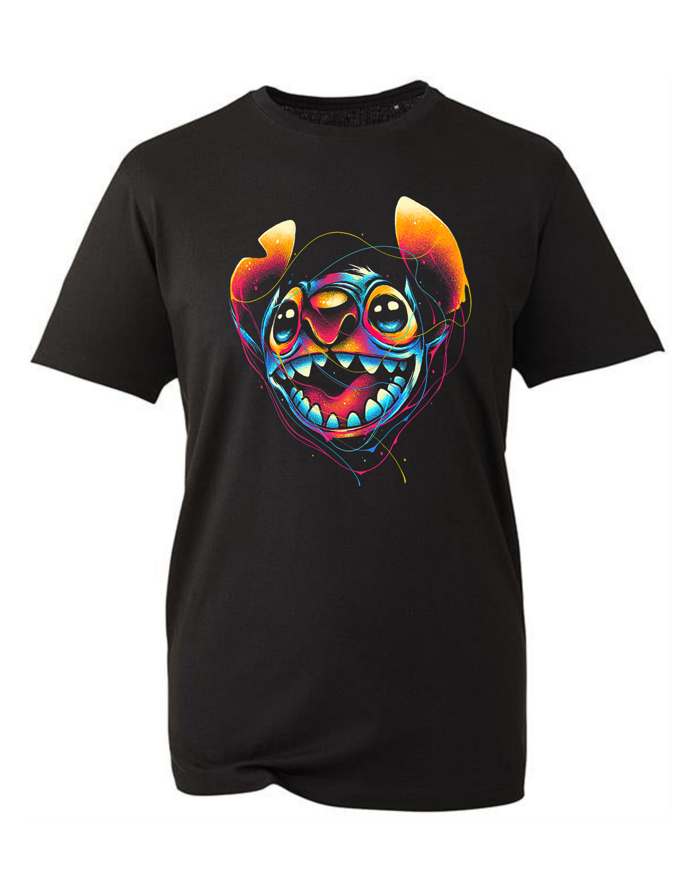 "Stitch Illustrated Face" Unisex Organic T-Shirt