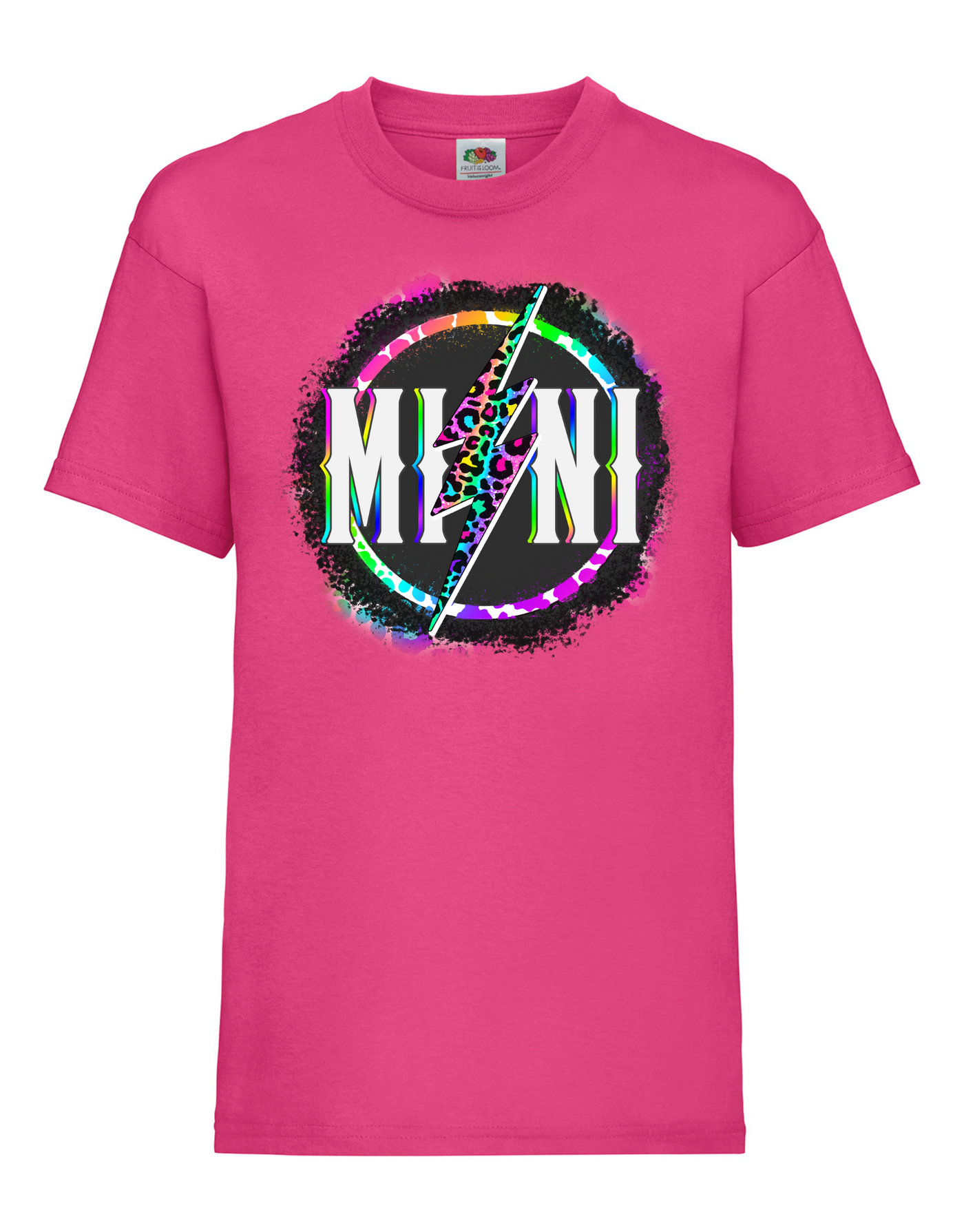 Hot Pink "Mini” Rock Kids Unisex Slogan T-Shirt