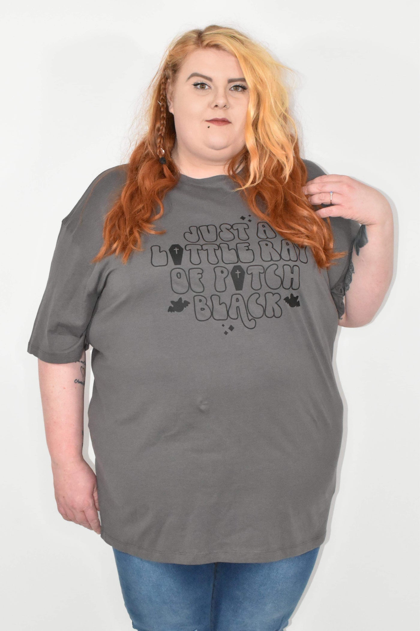 Slate "Ray Of Pitch Black" Unisex Slogan T-Shirt