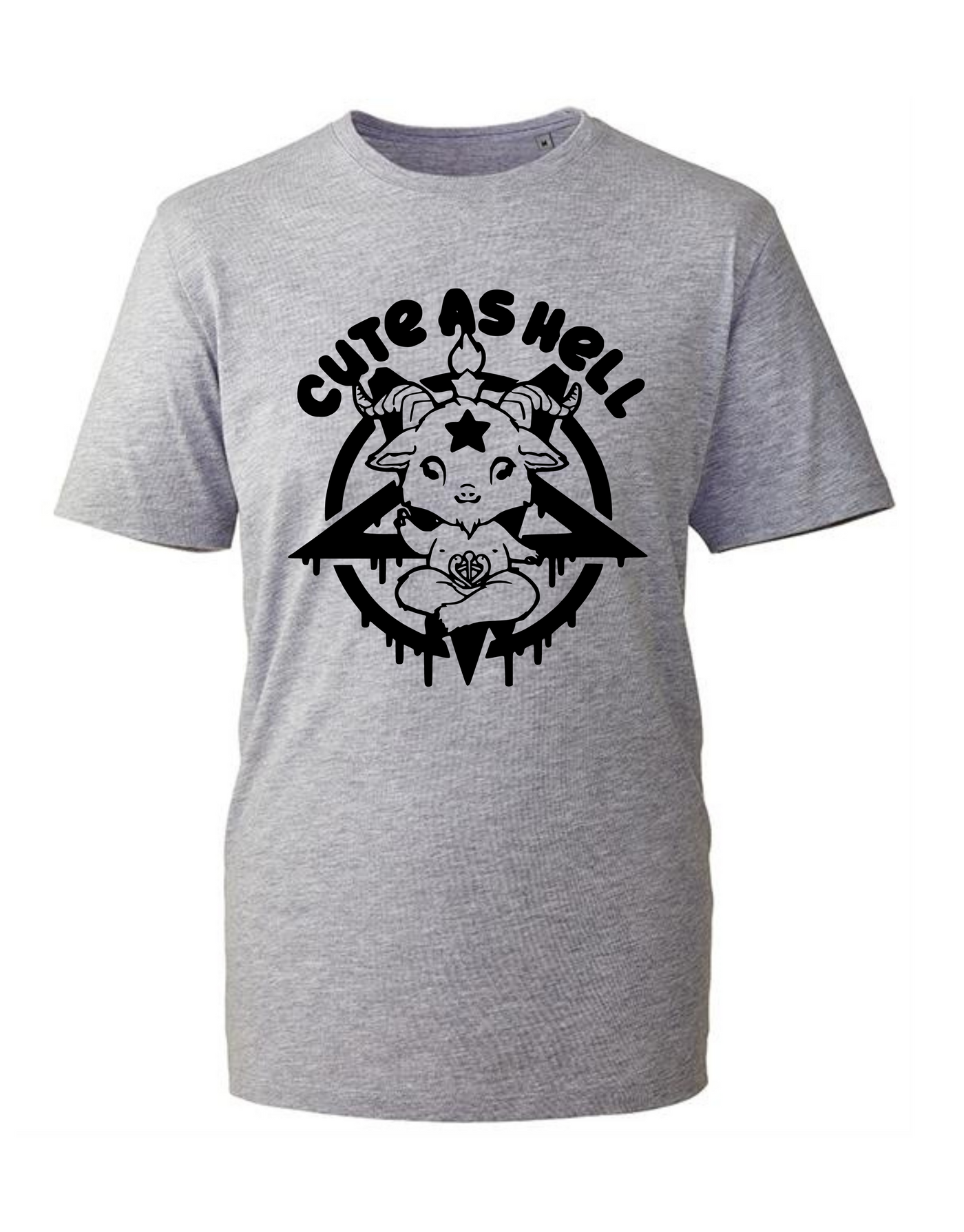 Light Grey "Cute As Hell” Unisex Organic T-Shirt