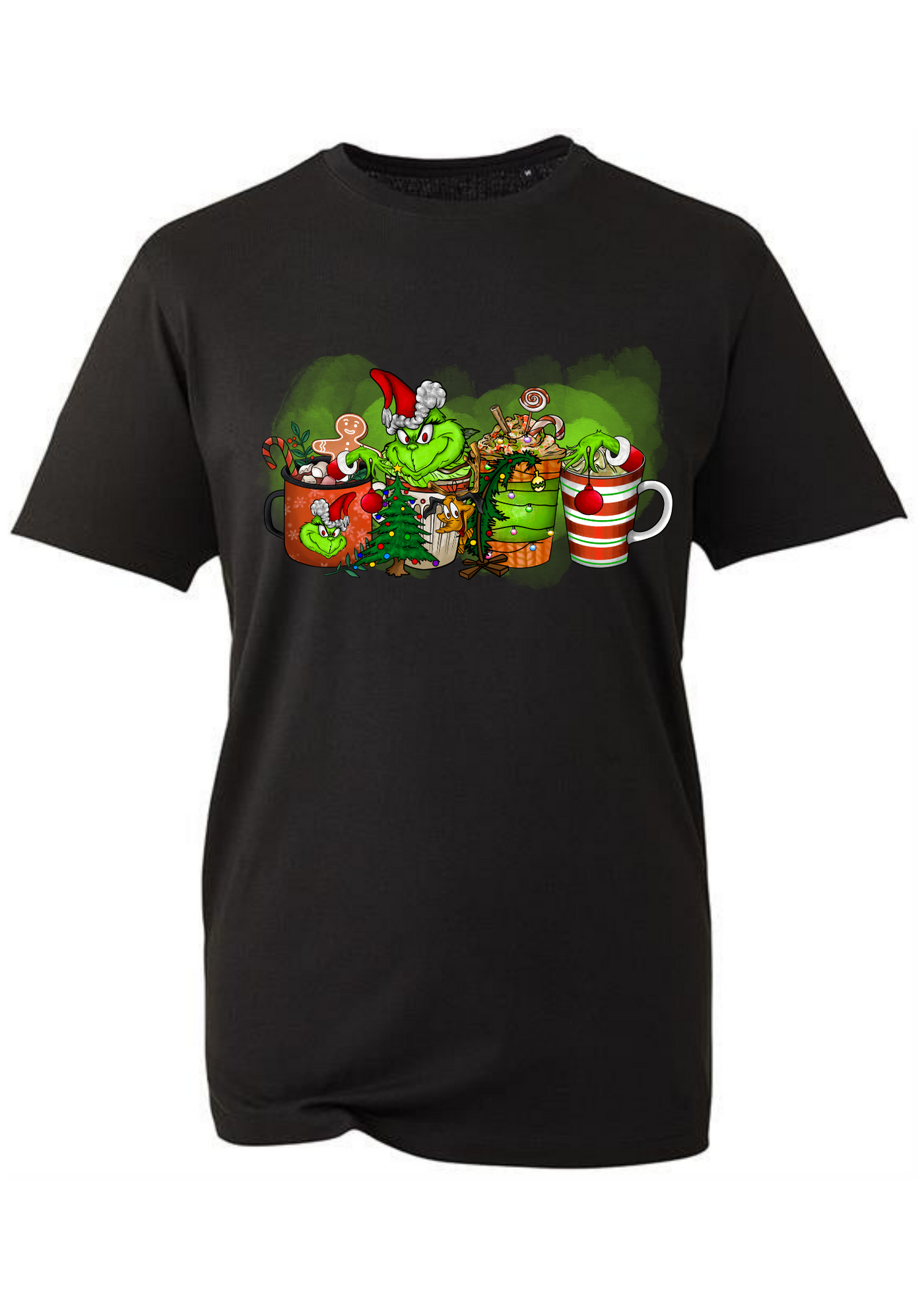 Black "Grinchmas Beverages" Unisex Organic T-Shirt