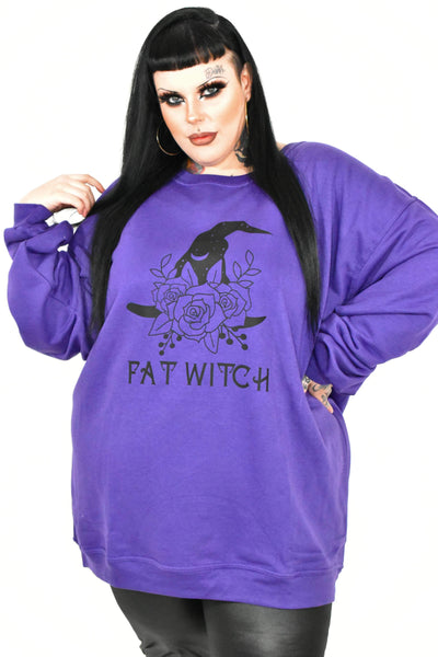 Purple "Fat Witch" Unisex Sweatshirt