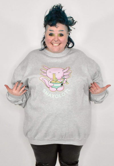 Light Grey "Snaxolotl" Unisex Sweatshirt