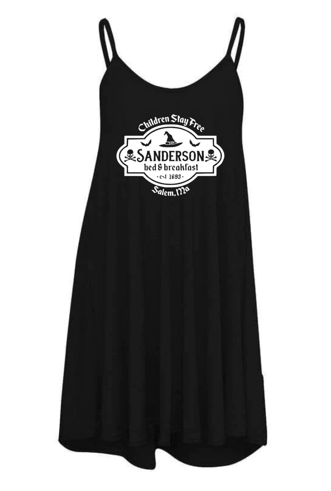 Black "Sanderson B&B" Printed Longline Camisole