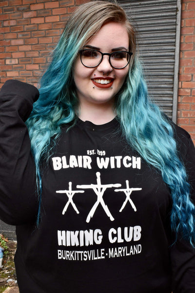 Black Long Sleeved “Blair Witch” Unisex Slogan T-Shirt