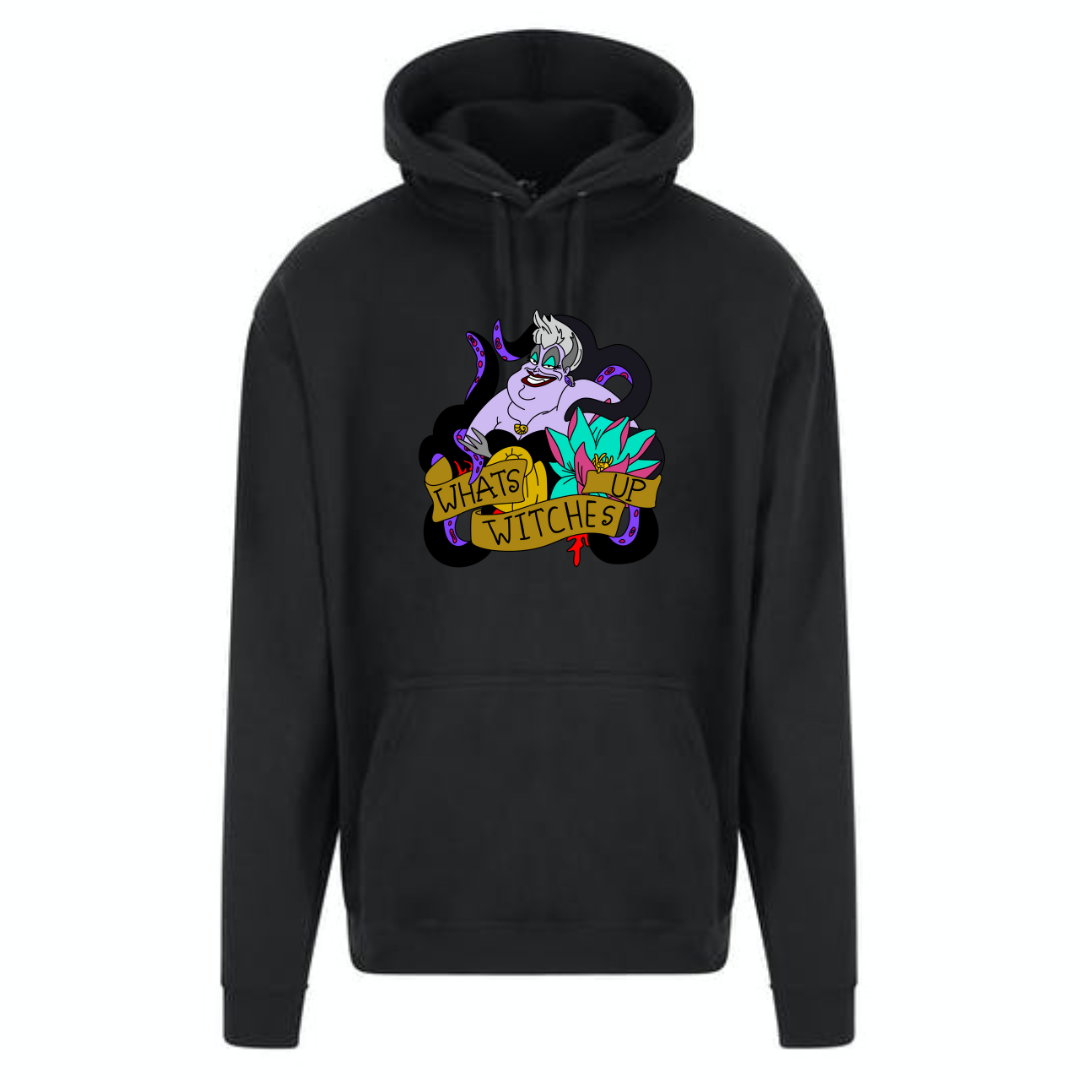 Black "Whats Up Witches” Unisex Hoodie
