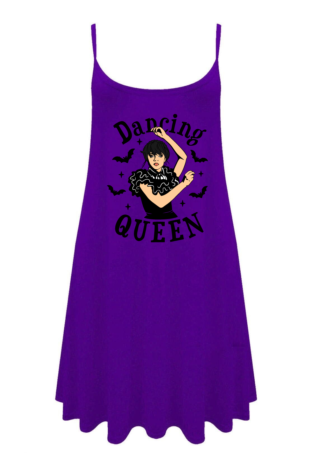 Purple "Dancing Queen" Printed Longline Camisole
