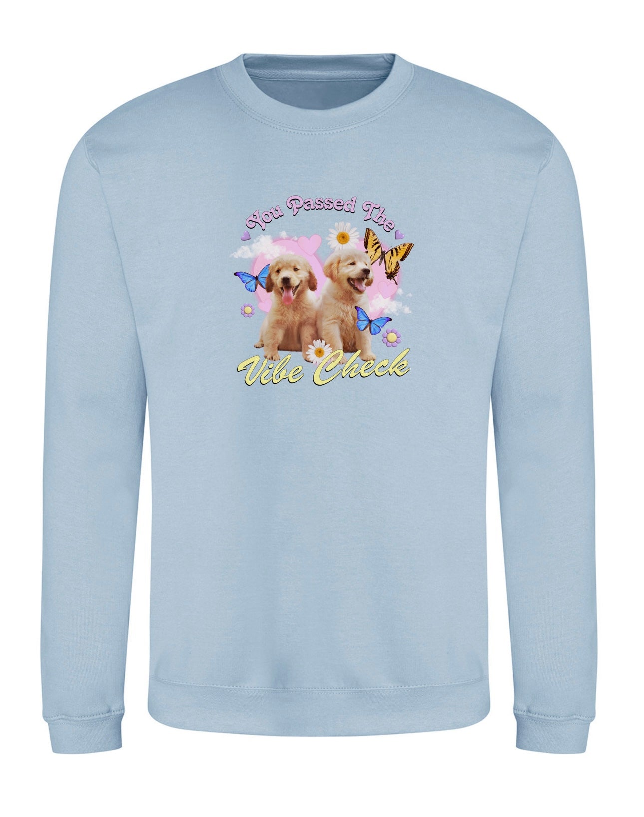 Light Blue "Vibe Check" Puppies Unisex Sweatshirt