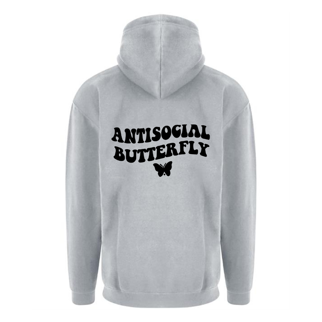 Front & Back Printed "Antisocial Butterfly” Unisex Hoodie