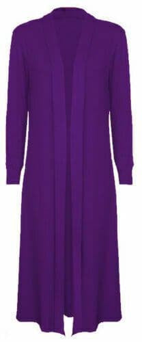 Purple Jersey Maxi Cardigan – Topsy Curvy Ltd - Main Image